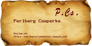 Perlberg Cseperke névjegykártya